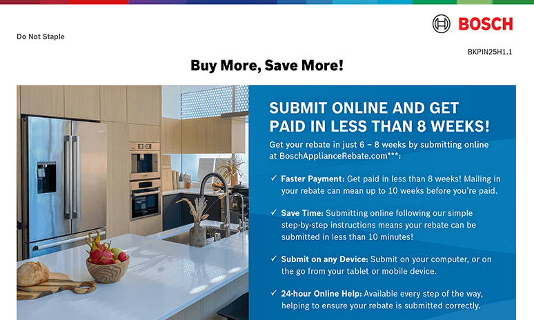 Rebates Image - Bosch Buy More, Save More Rebate